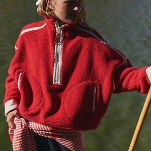 Free people mountain high 1/2 Fleece zip pull over.  NWOT.